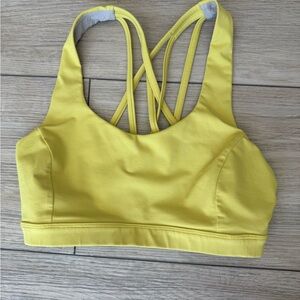 Lululemon Free To Be Serene Bra Light Support Yellow Serpentine Size 4